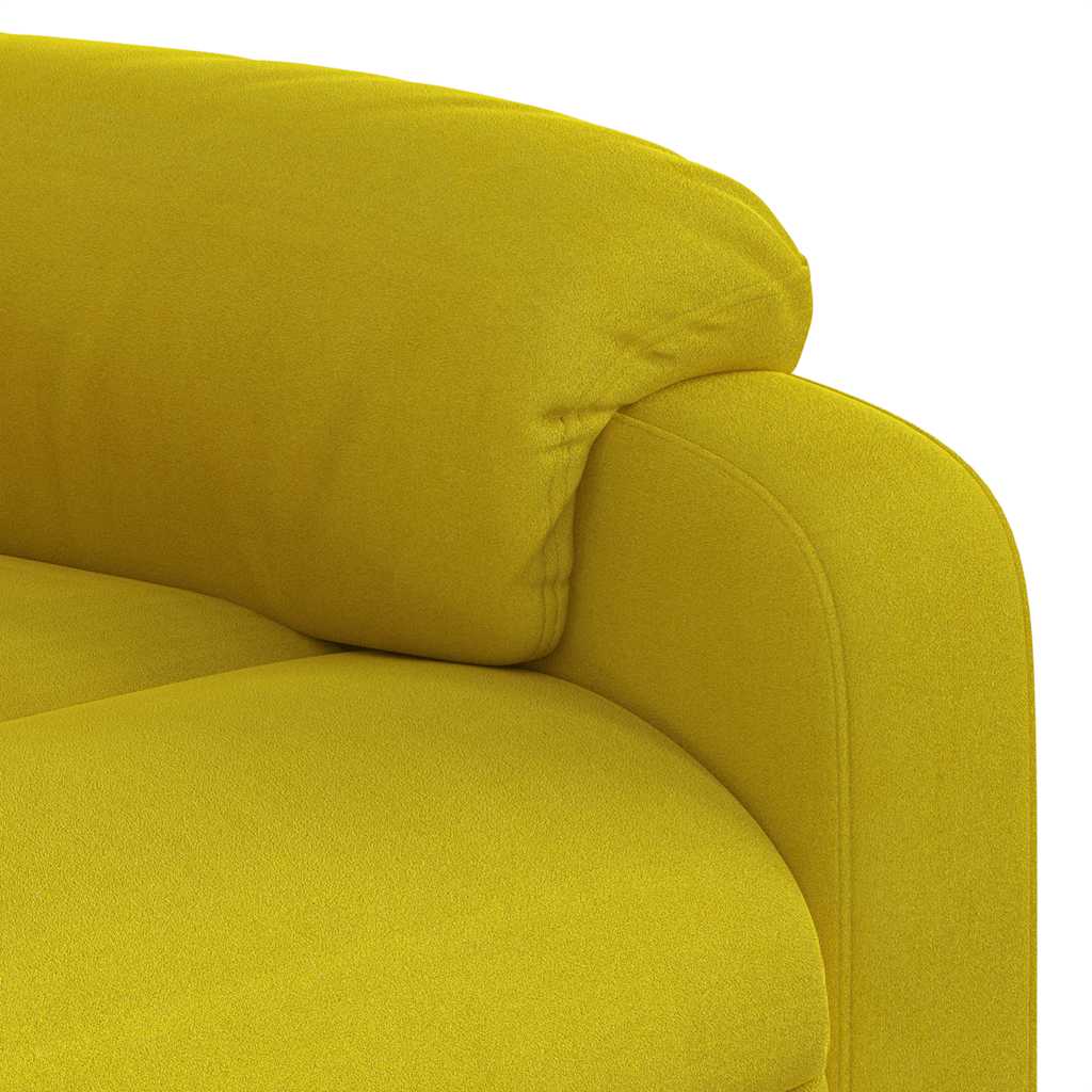 Fauteuil de massage inclinable jaune velours - XIOS