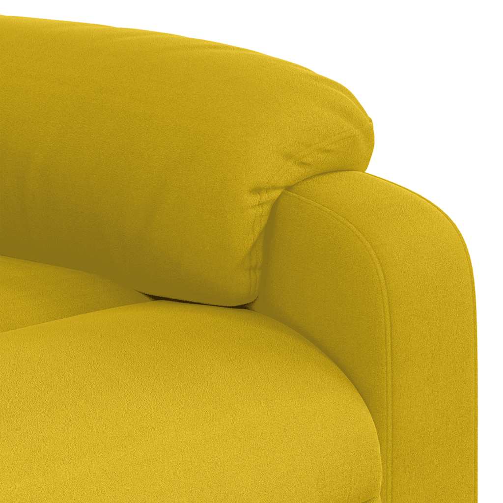 Fauteuil de massage inclinable jaune velours - XIOS