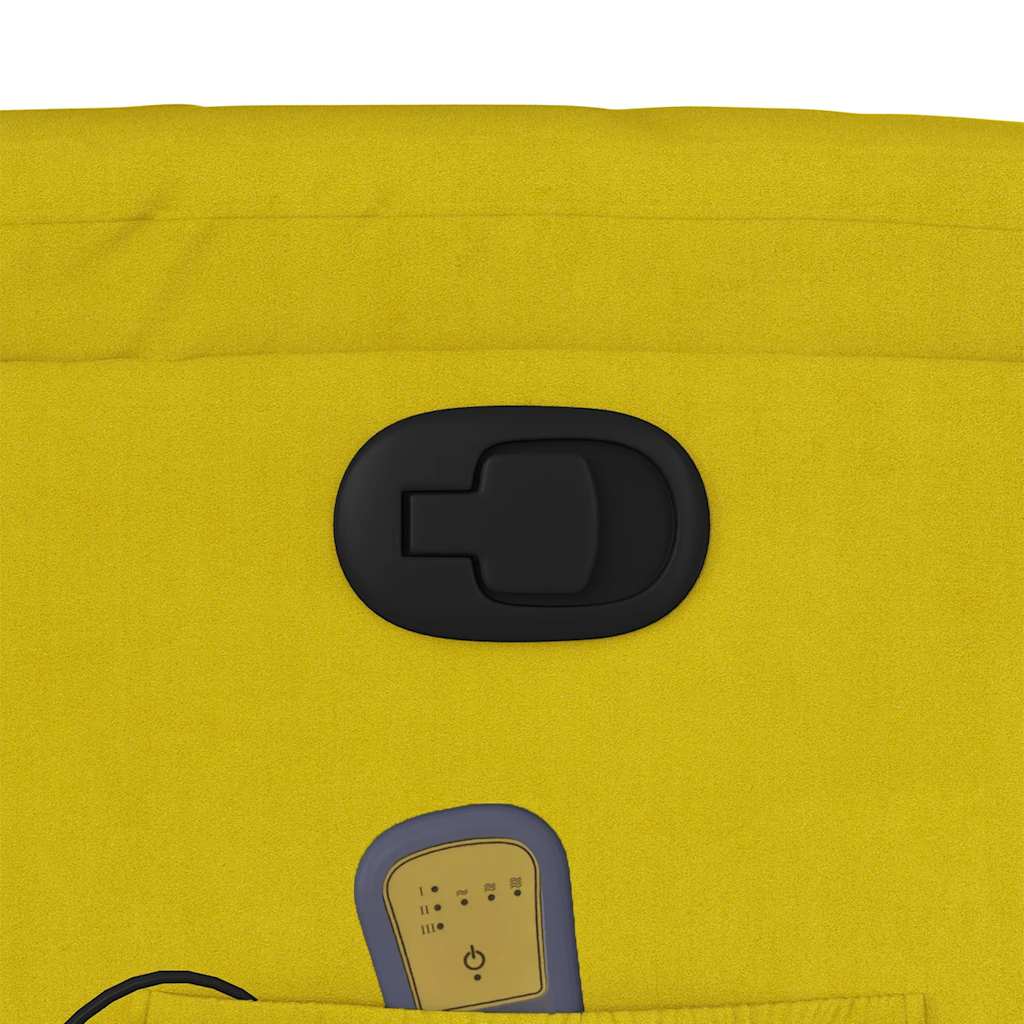 Fauteuil de massage inclinable jaune velours - XIOS