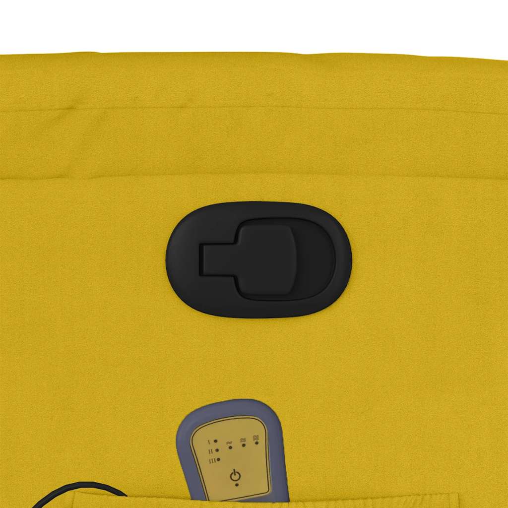 Fauteuil de massage inclinable jaune velours - XIOS