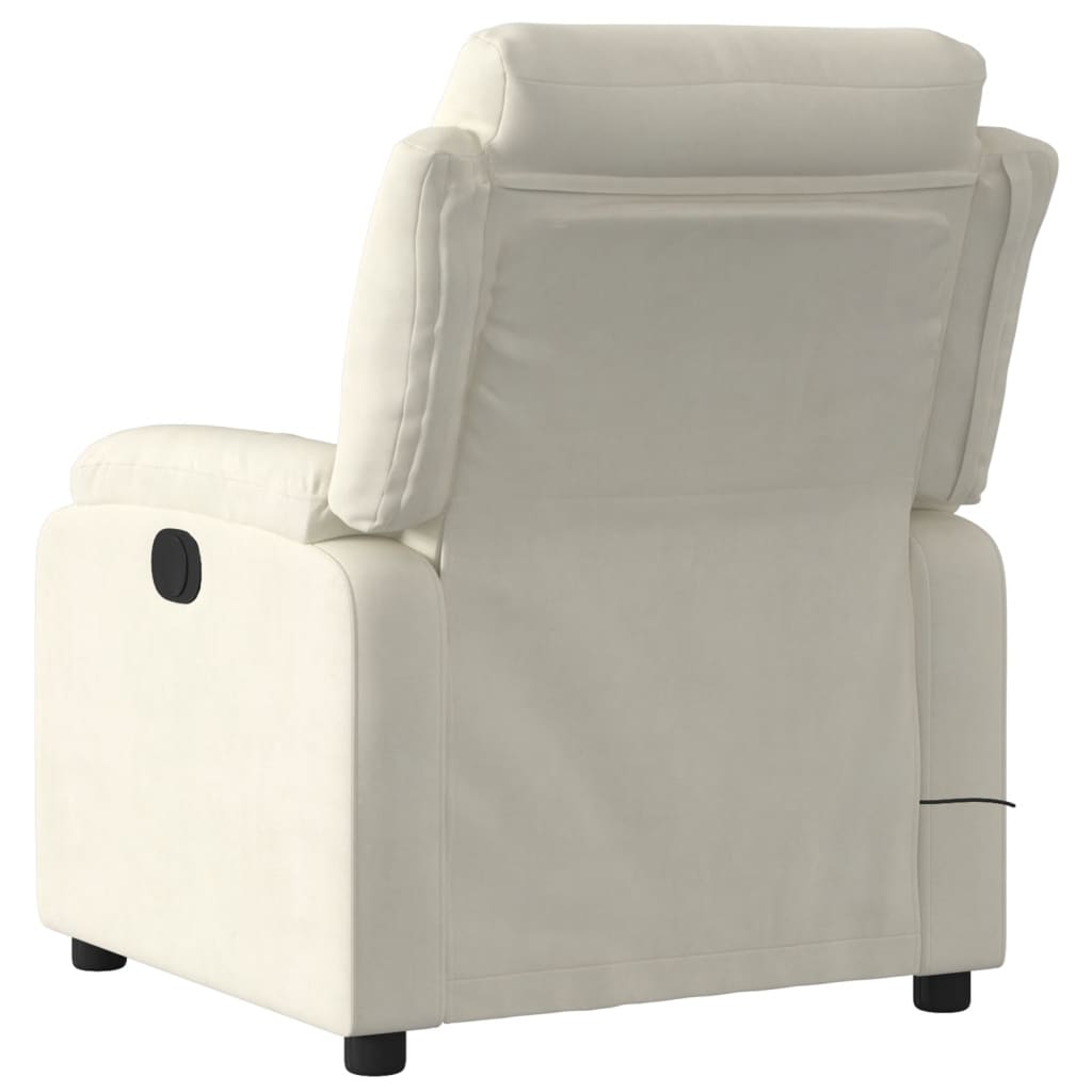 Fauteuil de massage inclinable crème velours - XIOS