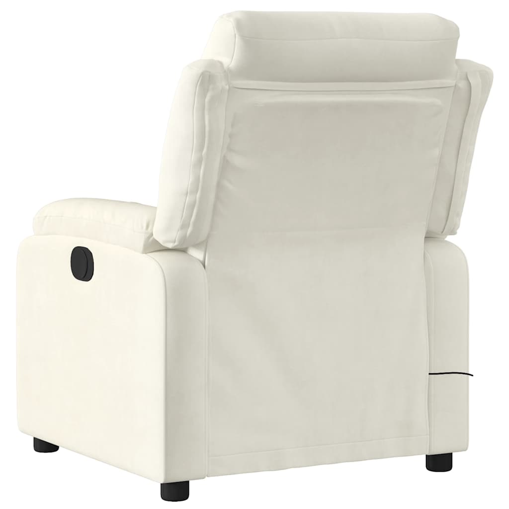 Fauteuil de massage inclinable crème velours - XIOS