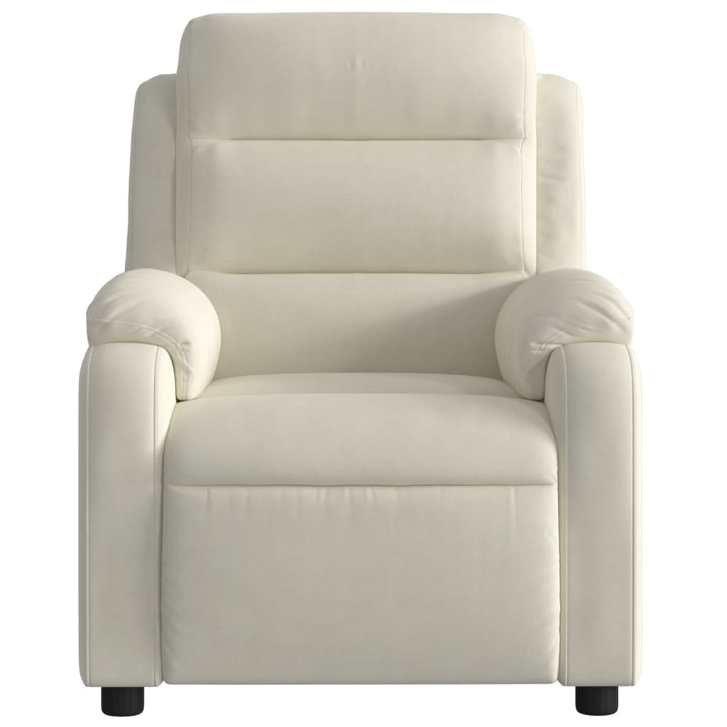 Fauteuil de massage inclinable crème velours - XIOS