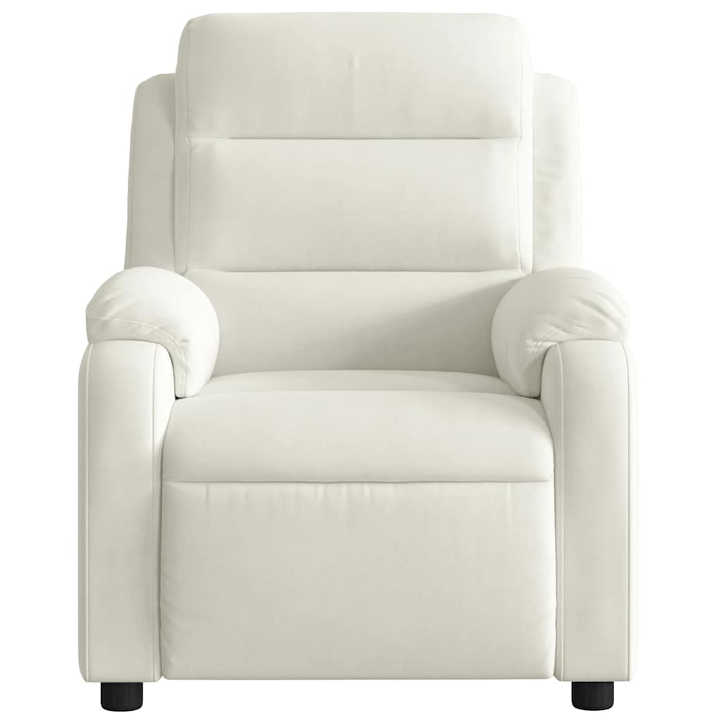 Fauteuil de massage inclinable crème velours - XIOS