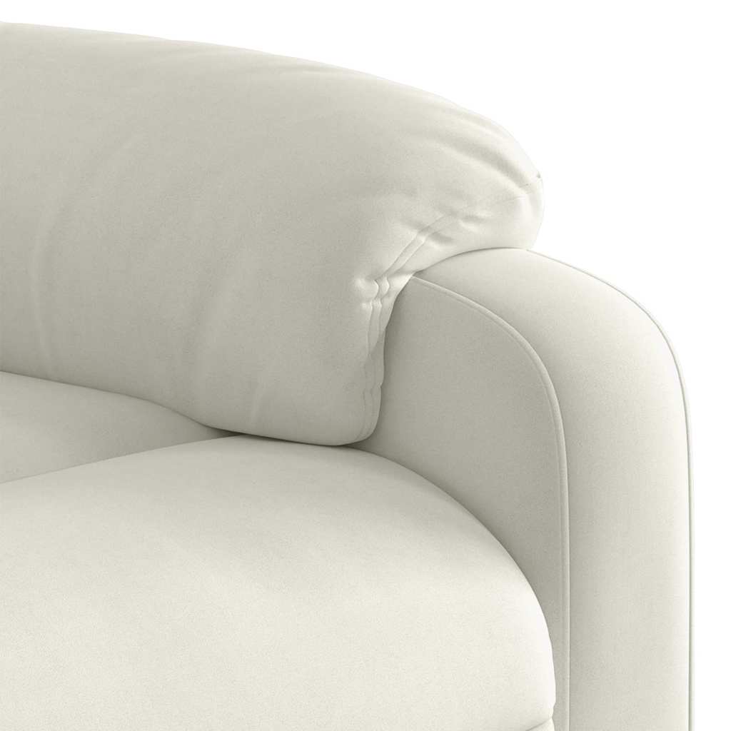 Fauteuil de massage inclinable crème velours - XIOS