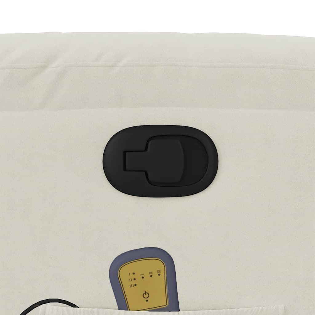 Fauteuil de massage inclinable crème velours - XIOS