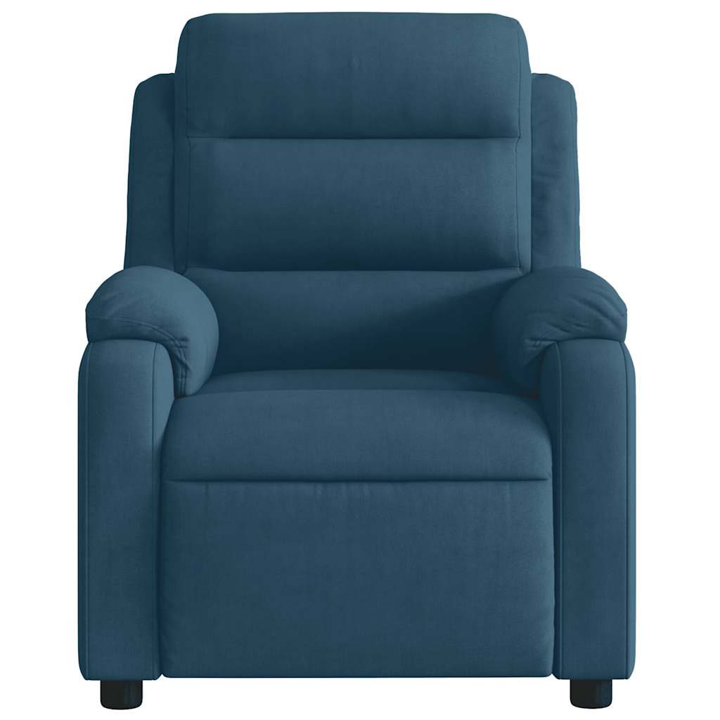 Fauteuil inclinable de massage bleu velours - XIOS