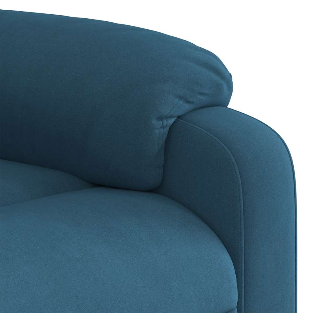 Fauteuil inclinable de massage bleu velours - XIOS