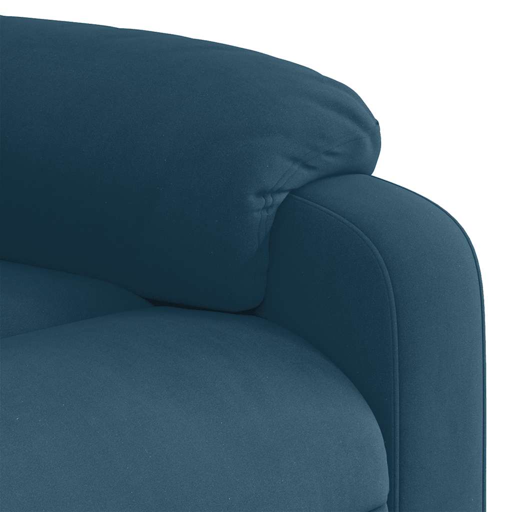 Fauteuil inclinable de massage bleu velours - XIOS