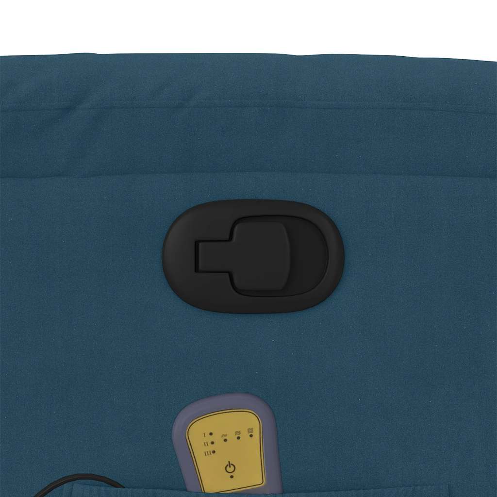 Fauteuil inclinable de massage bleu velours - XIOS