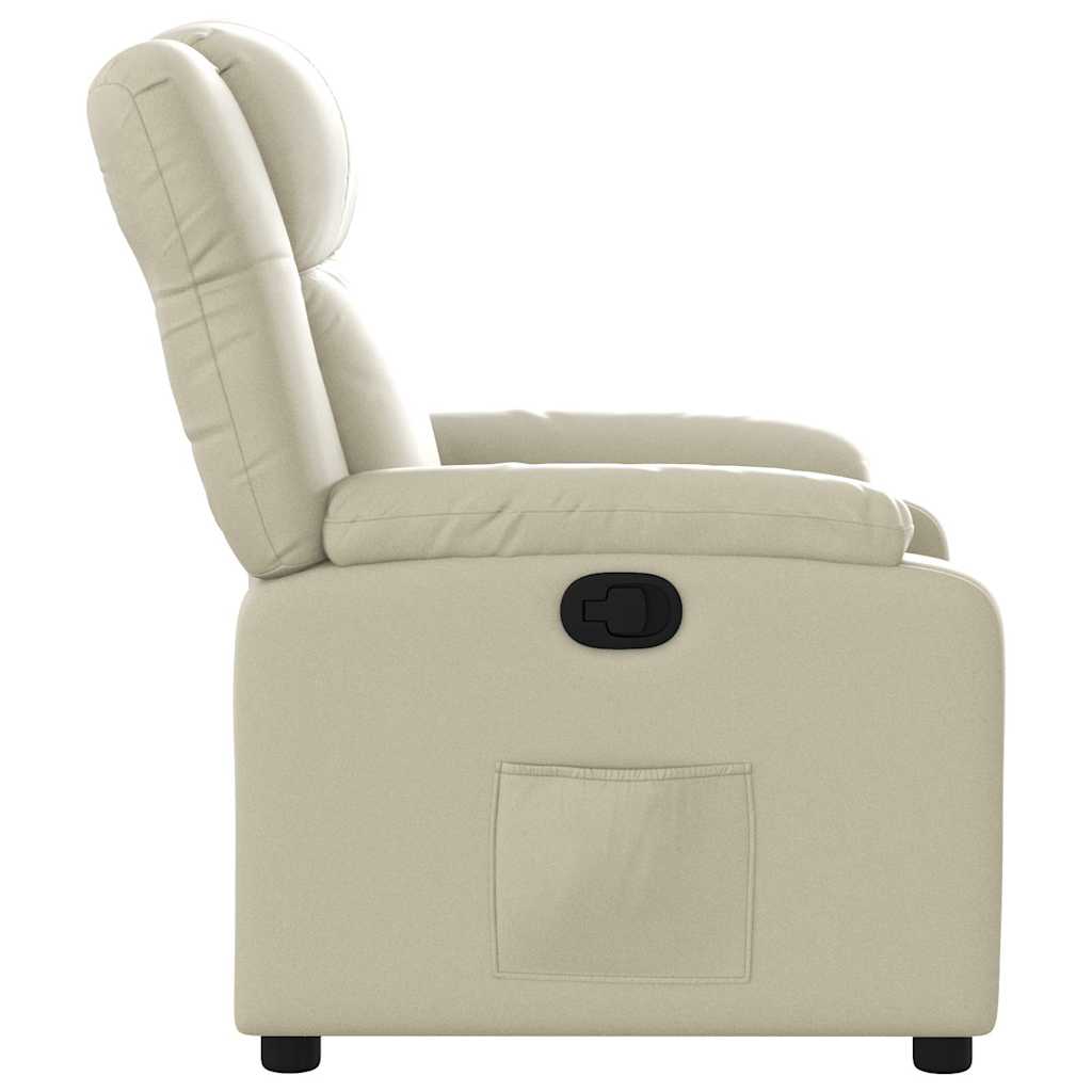 Fauteuil inclinable Crème Similicuir