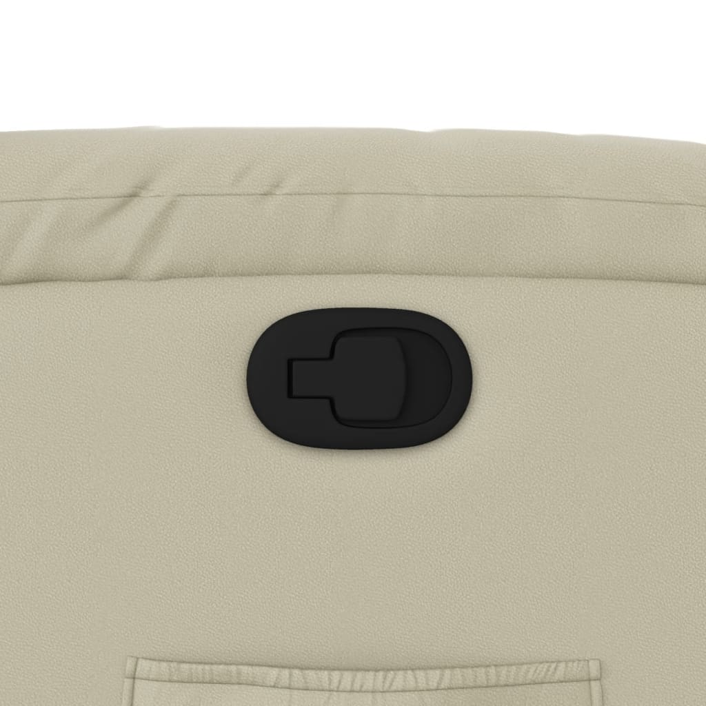Fauteuil inclinable Crème Similicuir