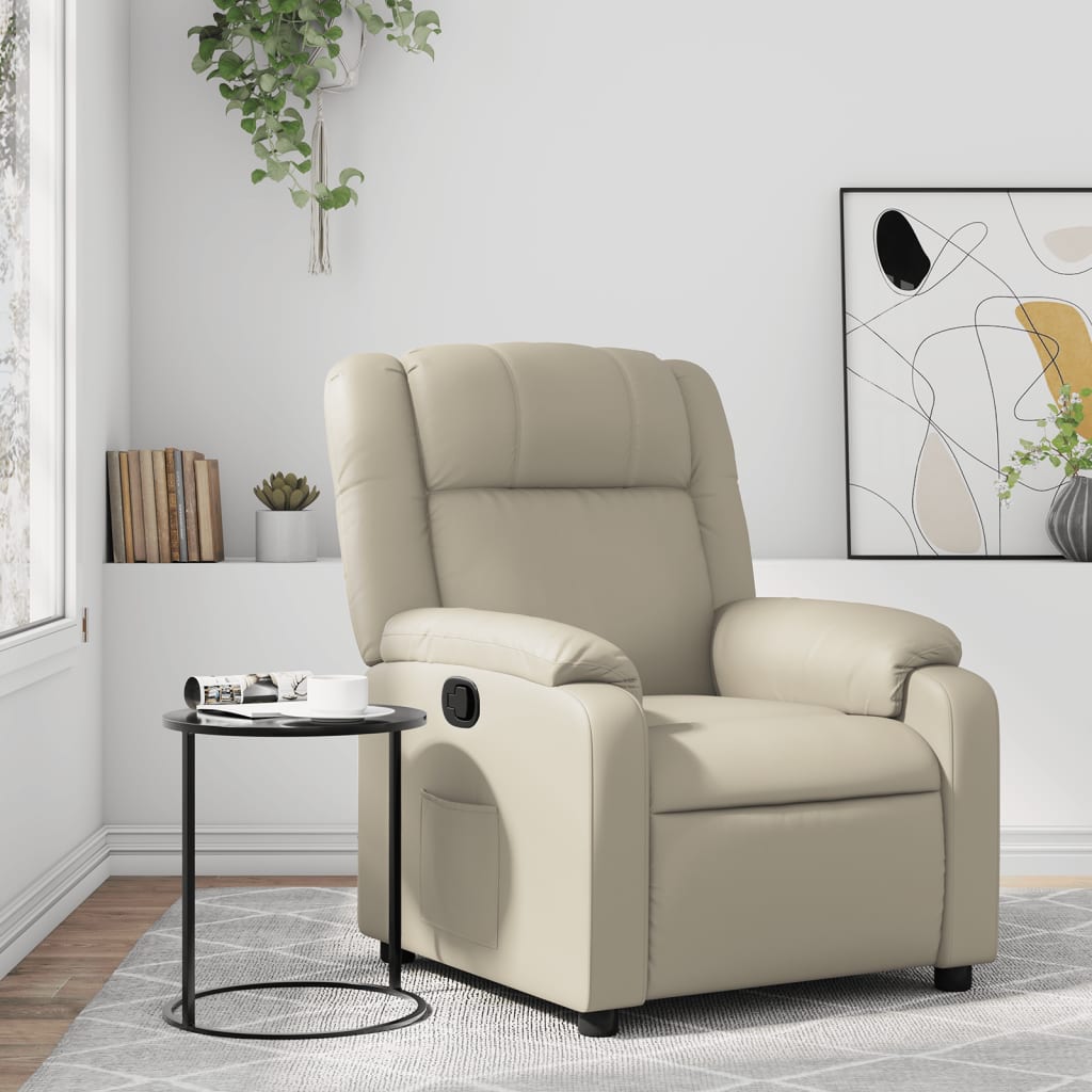 Fauteuil inclinable Crème Similicuir - XIOS