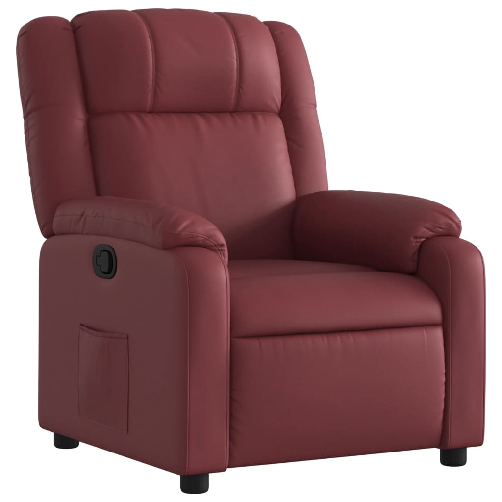 Fauteuil inclinable Rouge bordeaux Similicuir - XIOS