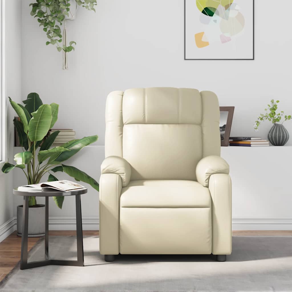 Fauteuil inclinable de massage Crème Similicuir - XIOS