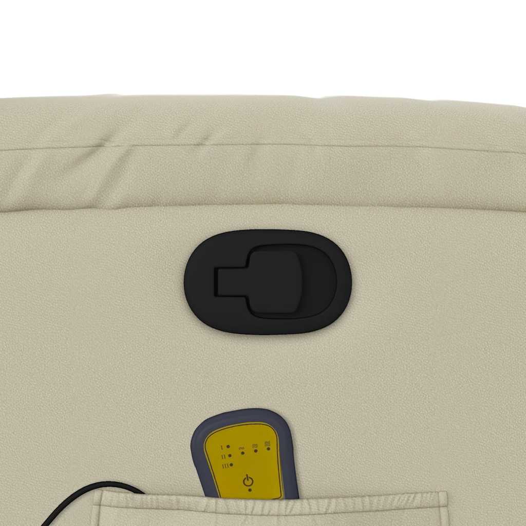 Fauteuil inclinable de massage Crème Similicuir - XIOS