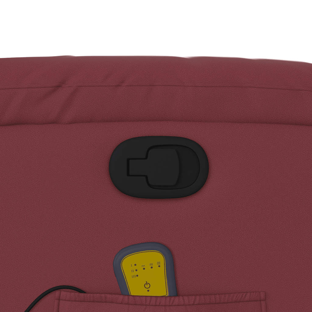 Fauteuil de massage inclinable Rouge bordeaux Similicuir - XIOS