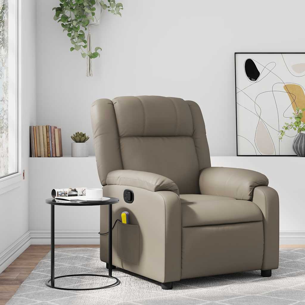 Fauteuil de massage inclinable Cappuccino Similicuir - XIOS