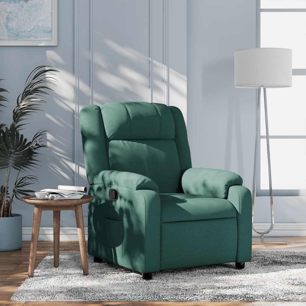Fauteuil inclinable Vert foncé Tissu - XIOS
