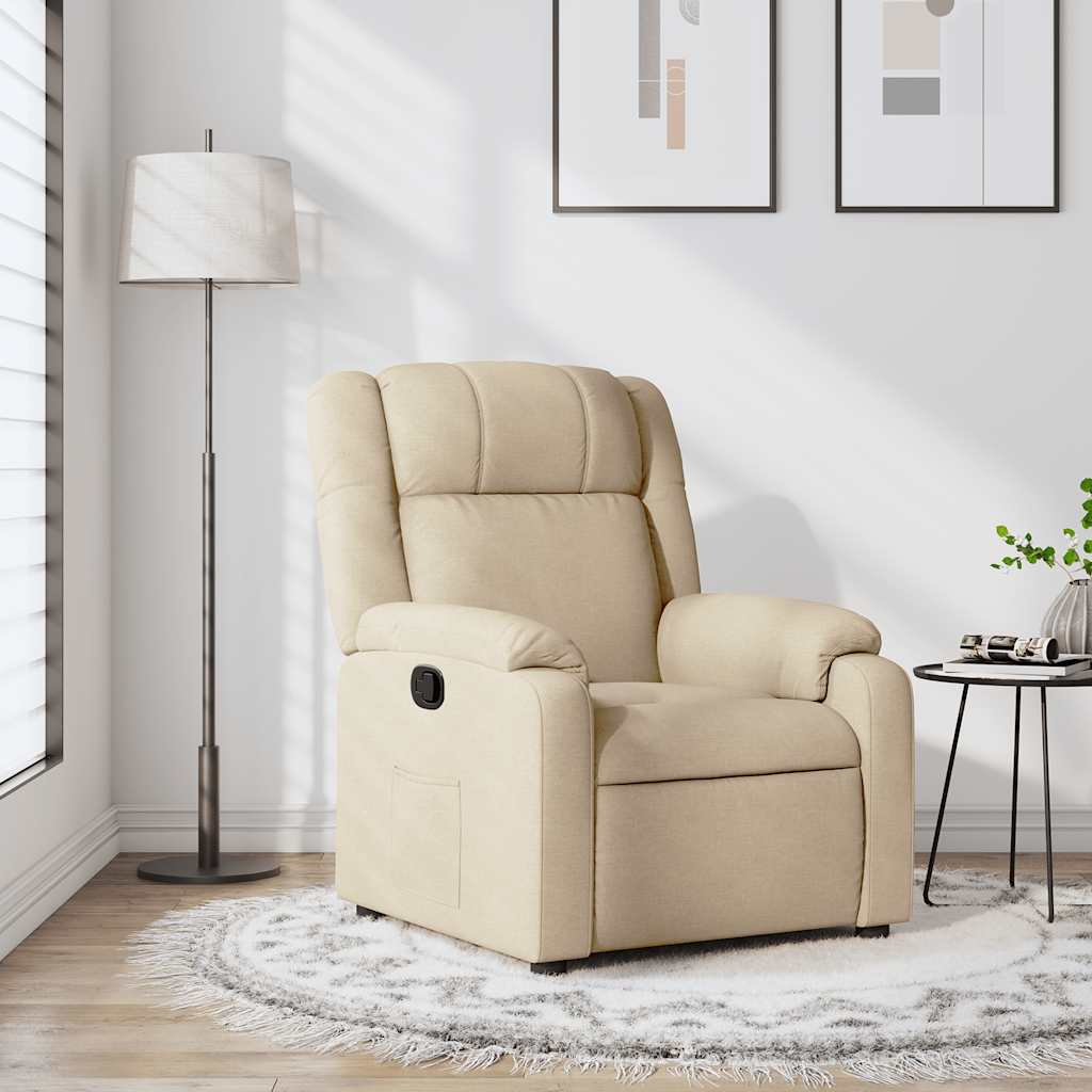 Fauteuil inclinable Crème Tissu - XIOS
