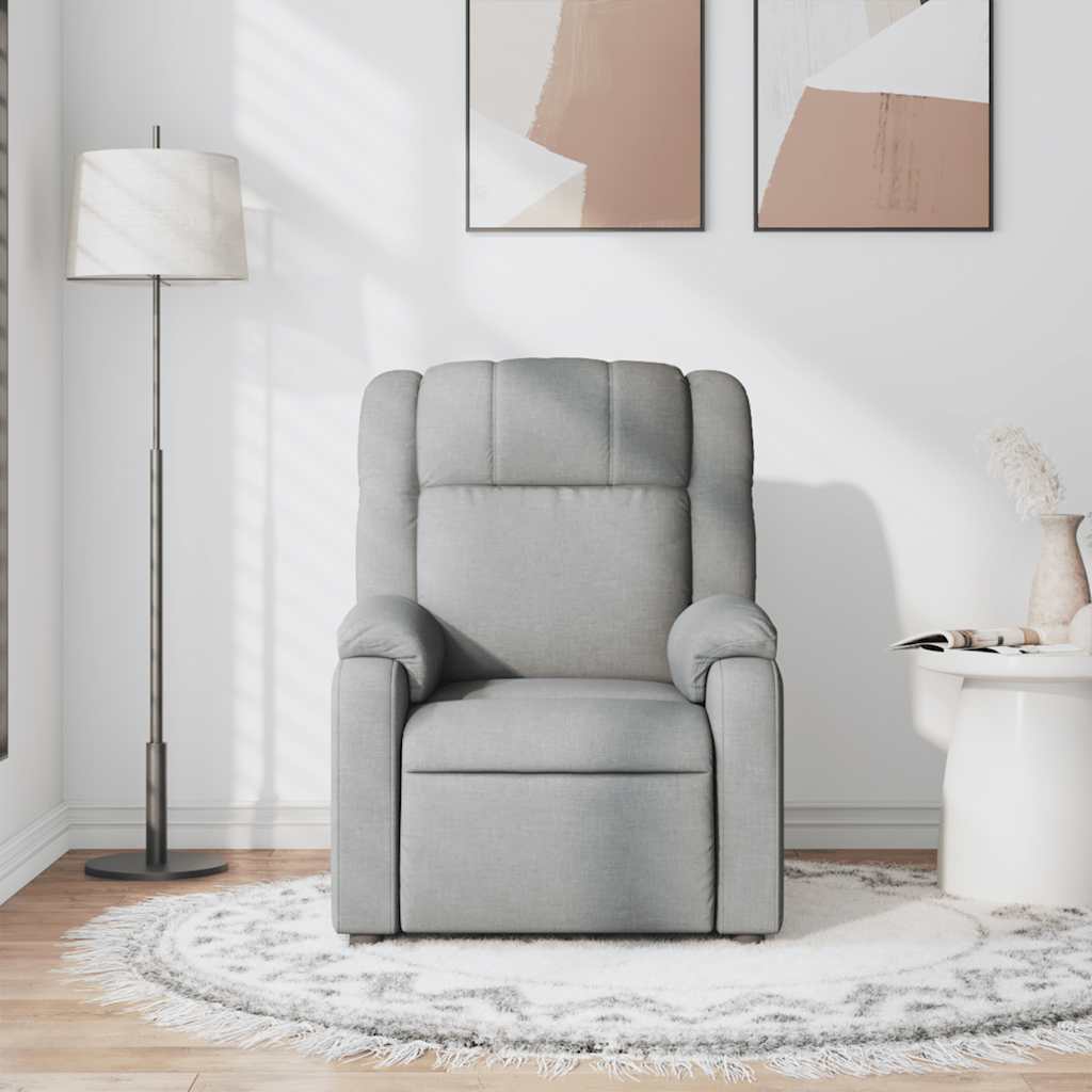 Fauteuil de massage inclinable Gris clair Tissu - XIOS