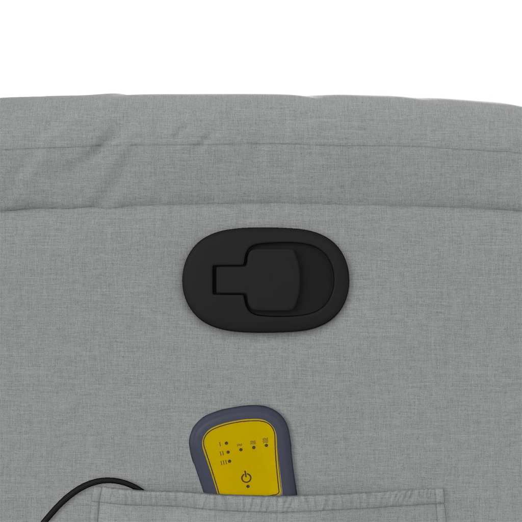 Fauteuil de massage inclinable Gris clair Tissu - XIOS
