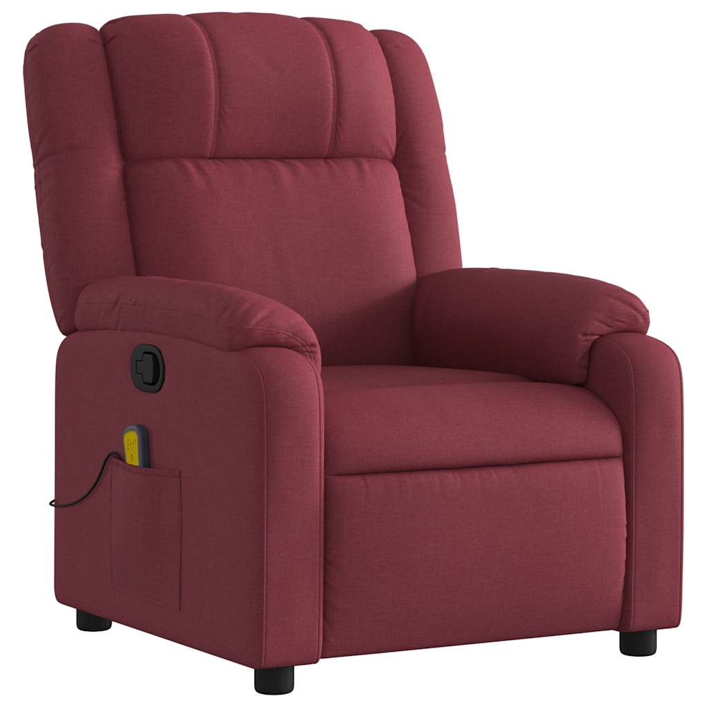 Fauteuil de massage inclinable Rouge bordeaux Tissu - XIOS