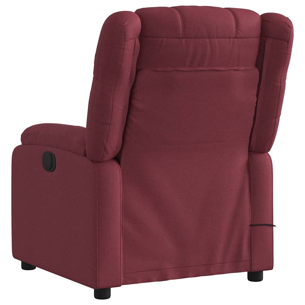Fauteuil de massage inclinable Rouge bordeaux Tissu - XIOS