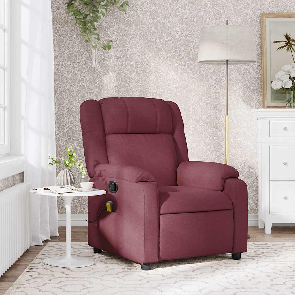 Fauteuil de massage inclinable Rouge bordeaux Tissu - XIOS