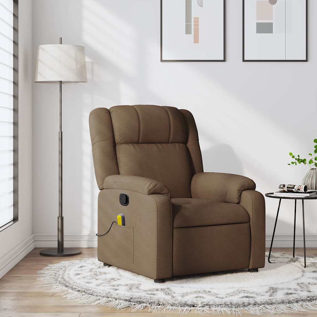 Fauteuil de massage inclinable Marron Tissu - XIOS