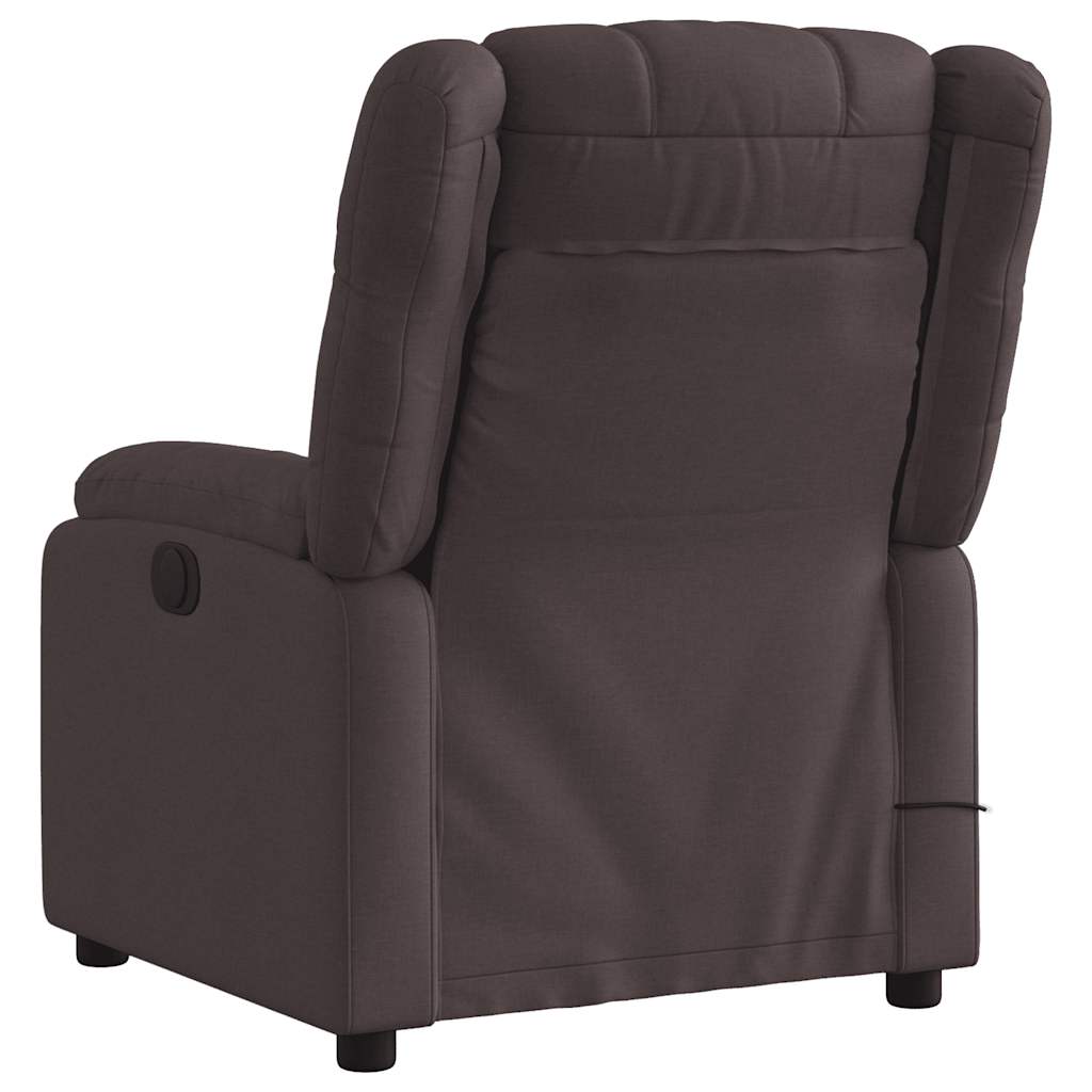 Fauteuil de massage inclinable Marron foncé Tissu - XIOS