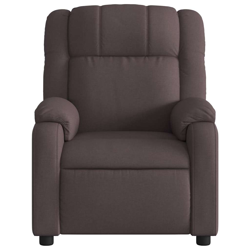 Fauteuil de massage inclinable Marron foncé Tissu - XIOS