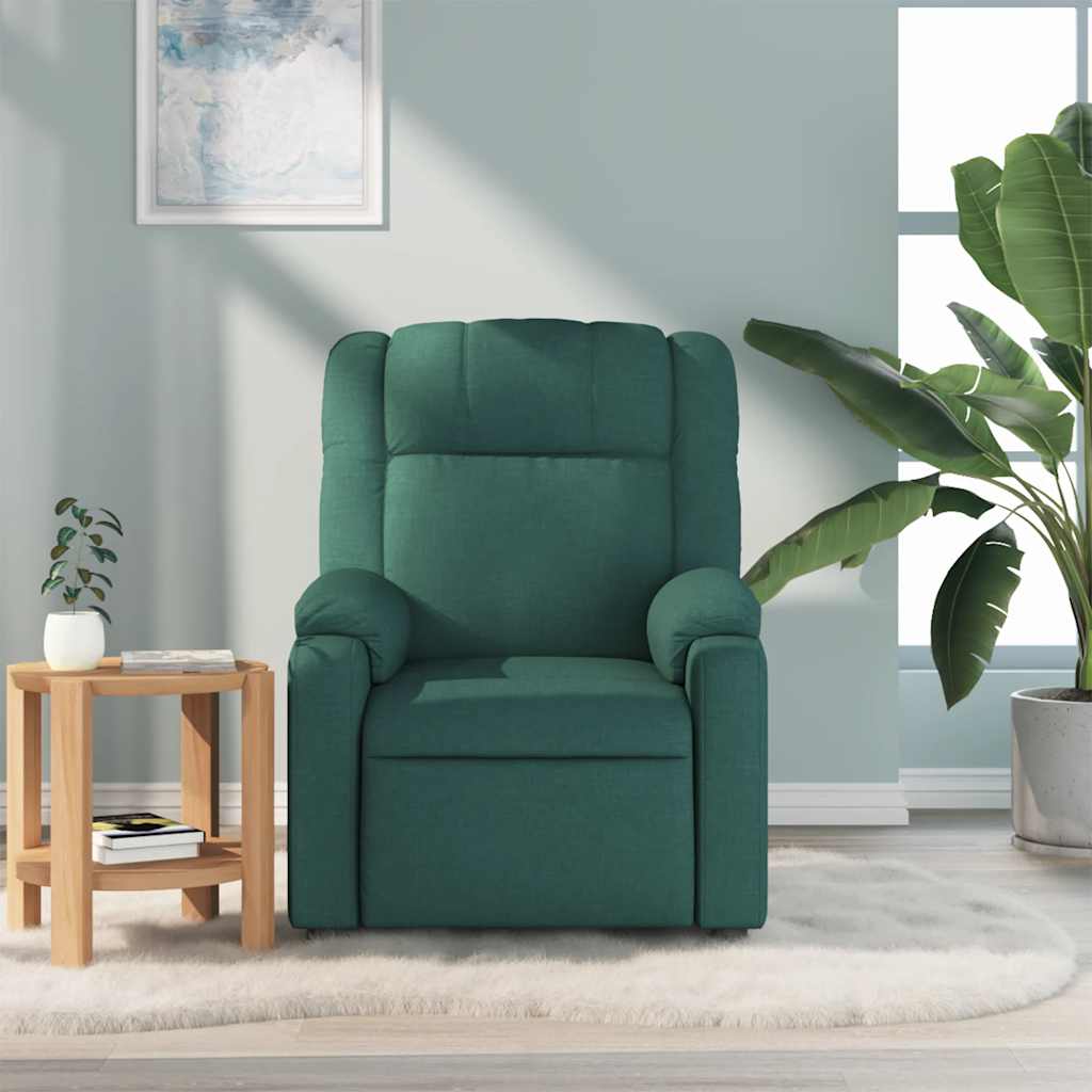 Fauteuil de massage inclinable Vert foncé Tissu - XIOS