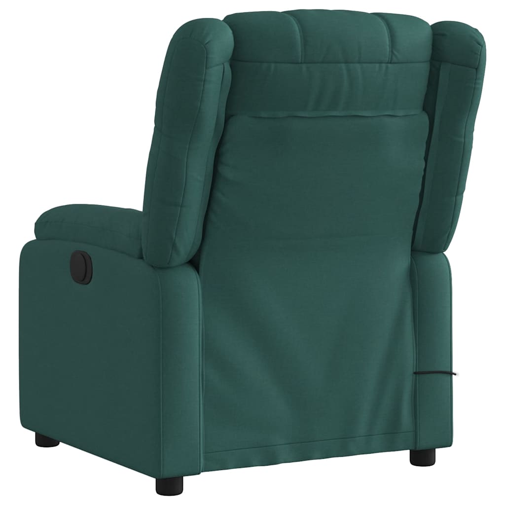 Fauteuil de massage inclinable Vert foncé Tissu - XIOS