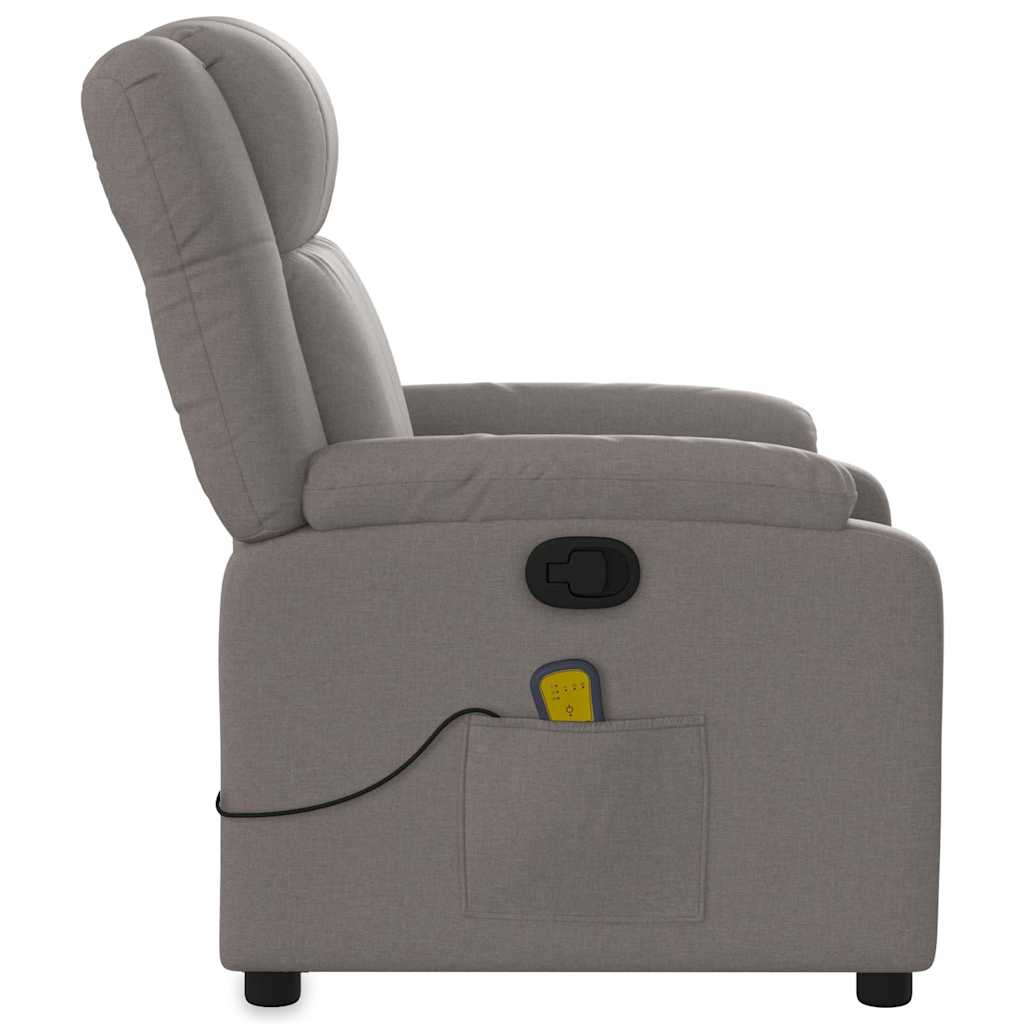Fauteuil de massage inclinable Taupe Tissu - XIOS