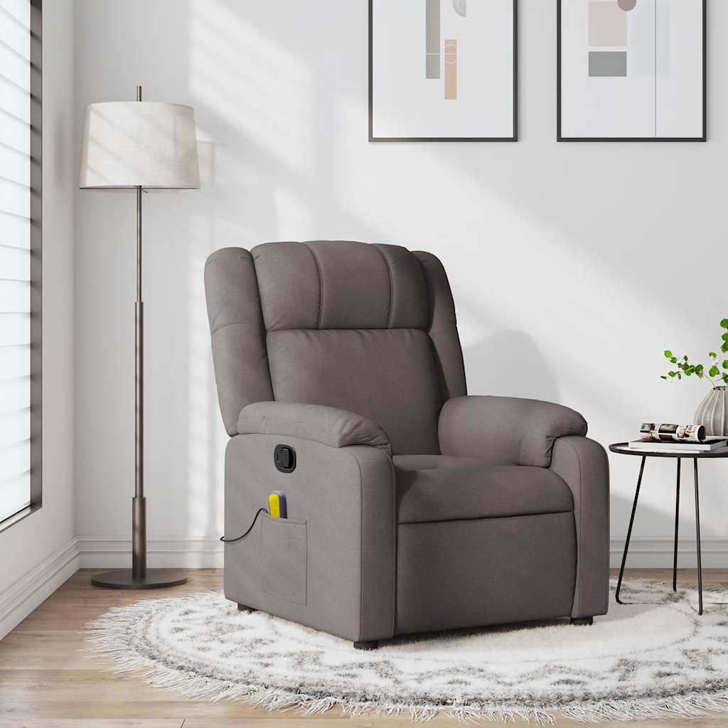 Fauteuil de massage inclinable Taupe Tissu - XIOS