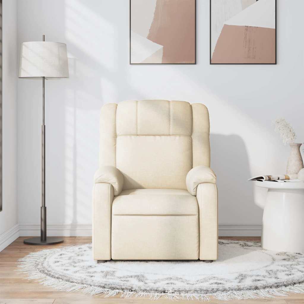 Fauteuil de massage inclinable Crème Tissu - XIOS