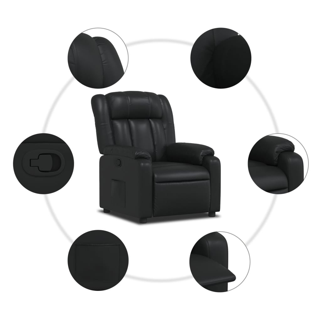 Fauteuil inclinable Noir Similicuir - XIOS