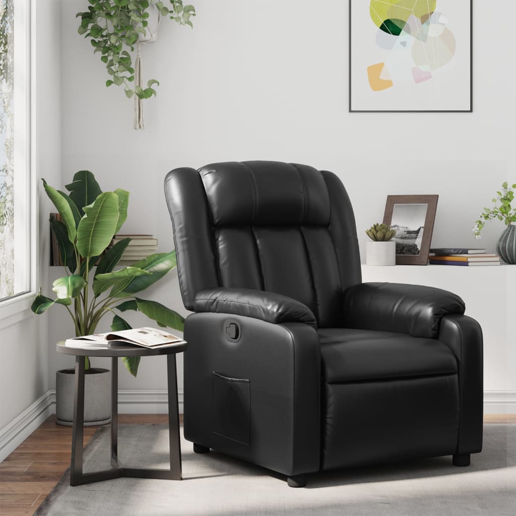 Fauteuil inclinable Noir Similicuir