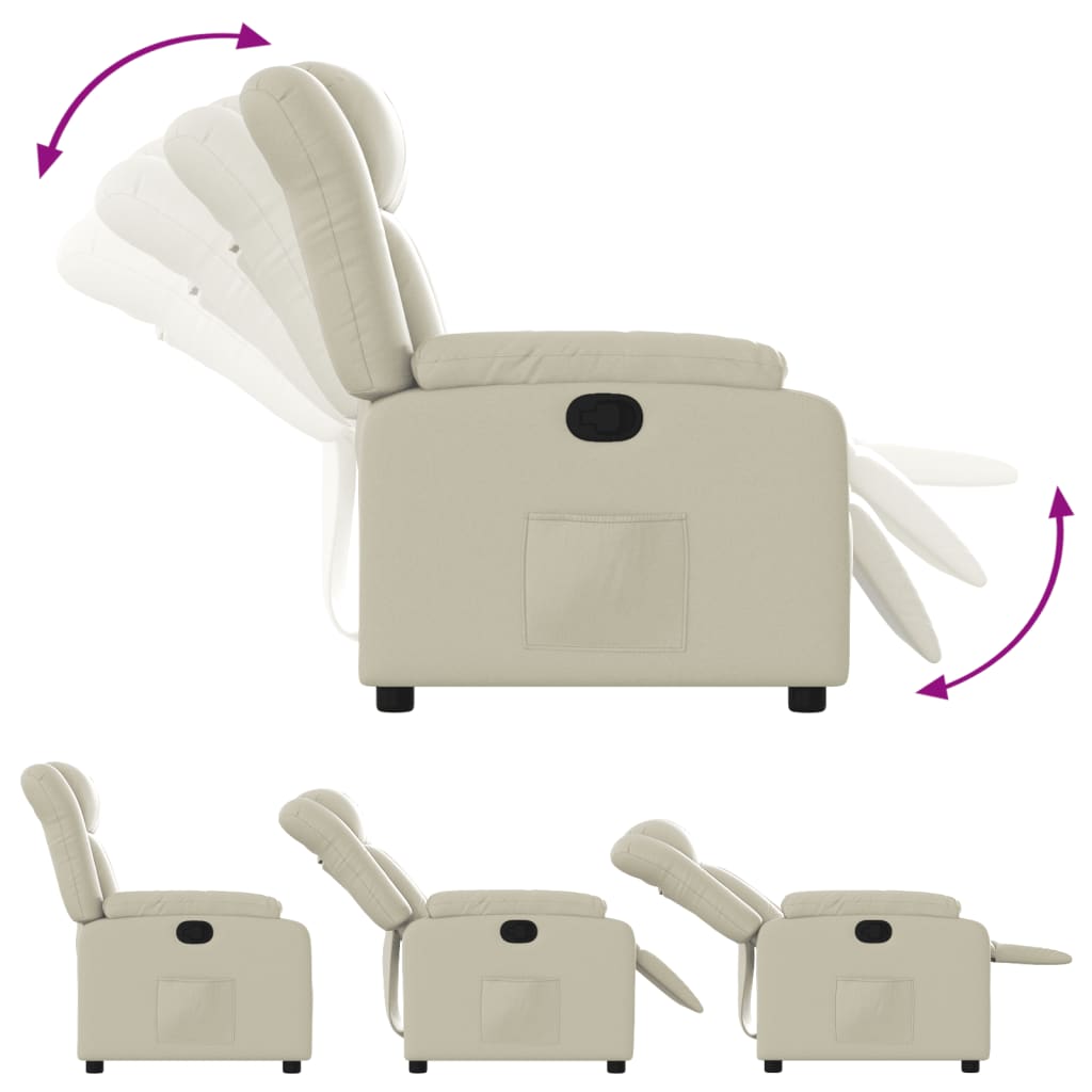 Fauteuil inclinable Crème Similicuir - XIOS
