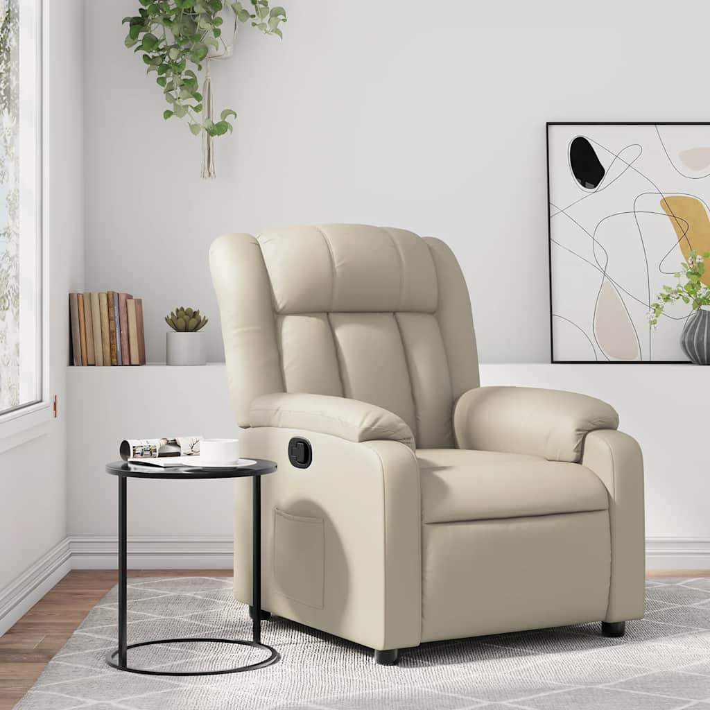 Fauteuil inclinable Crème Similicuir - XIOS