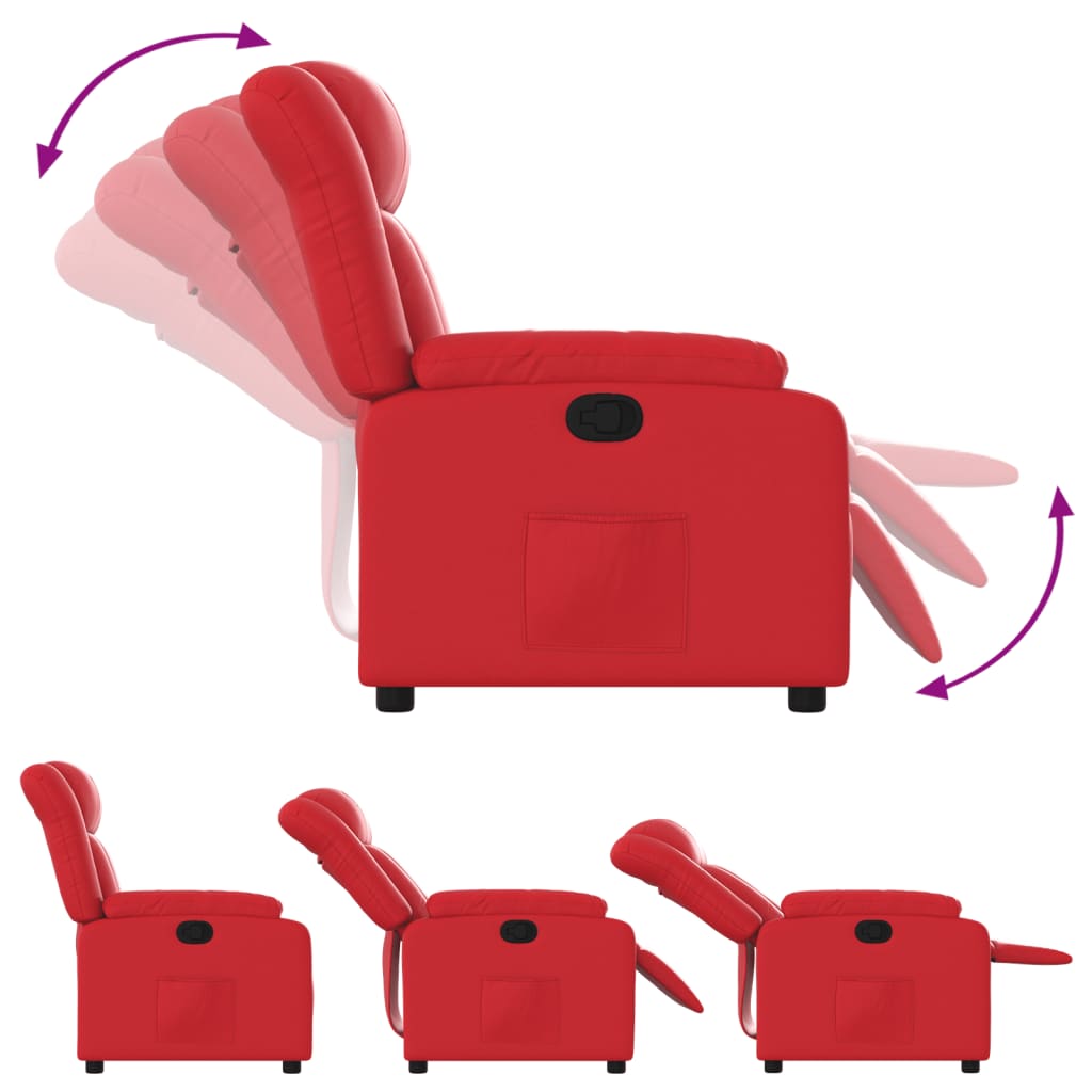 Fauteuil inclinable Rouge Similicuir - XIOS