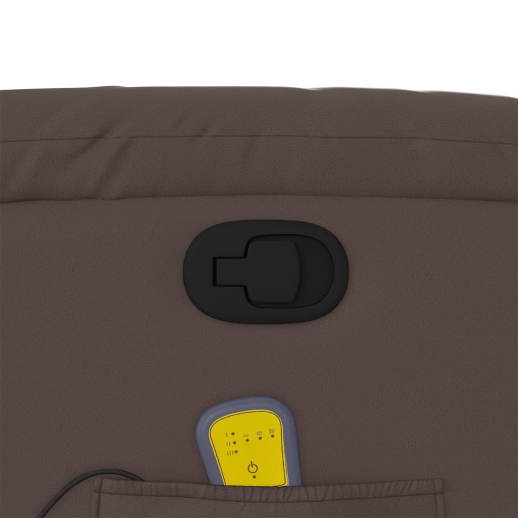 Fauteuil de massage inclinable Marron Similicuir - XIOS