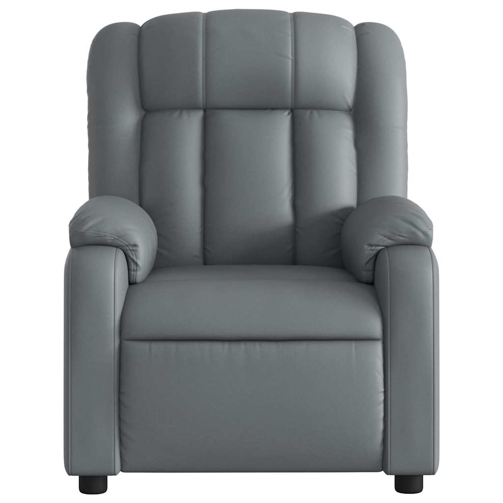 Fauteuil de massage inclinable Gris Similicuir - XIOS