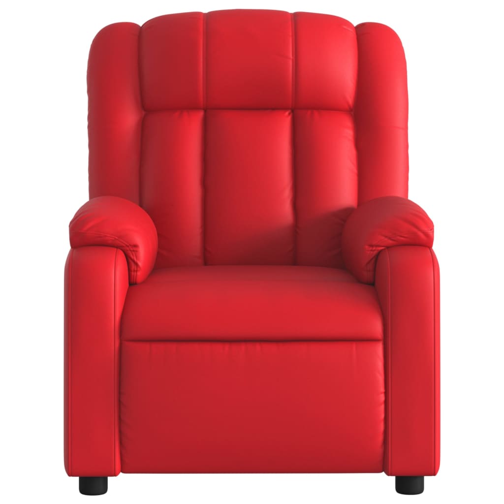 Fauteuil de massage inclinable rouge similicuir - XIOS