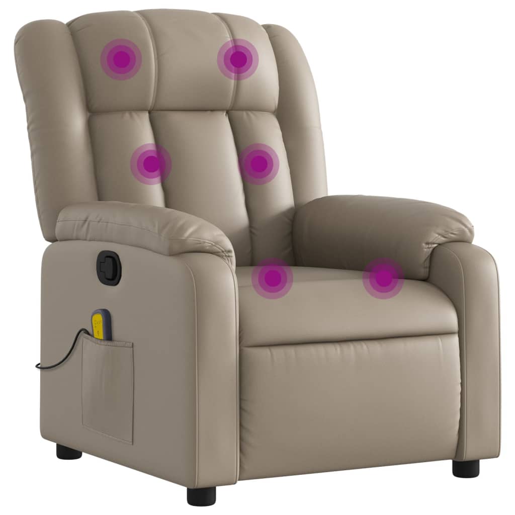 Fauteuil de massage inclinable Cappuccino Similicuir - XIOS