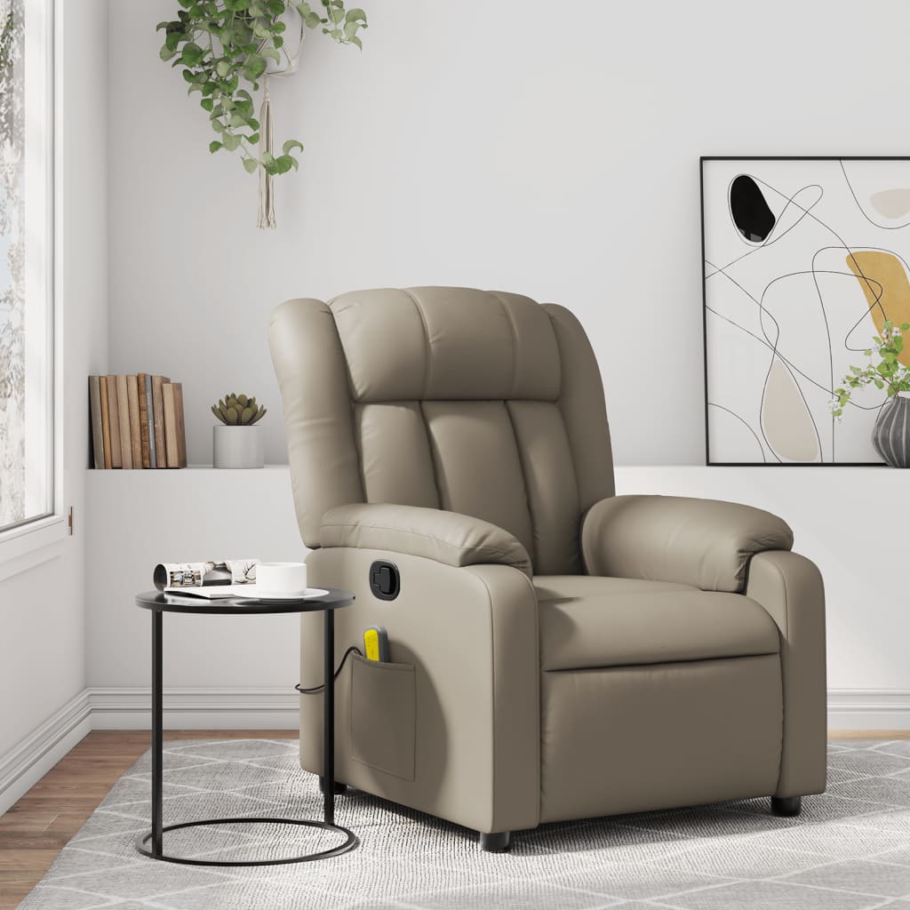 Fauteuil de massage inclinable Cappuccino Similicuir - XIOS