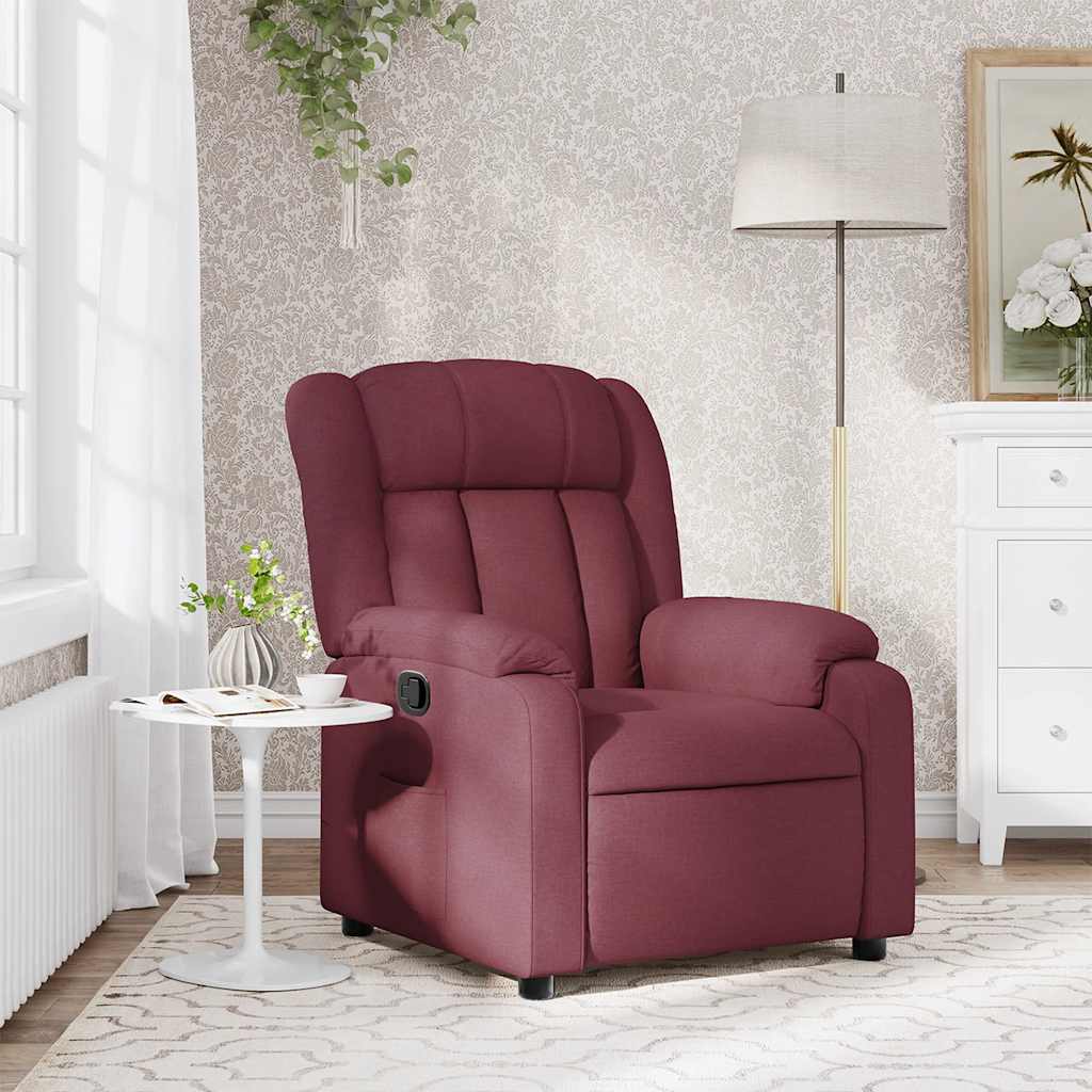 Fauteuil inclinable Rouge bordeaux Tissu - XIOS