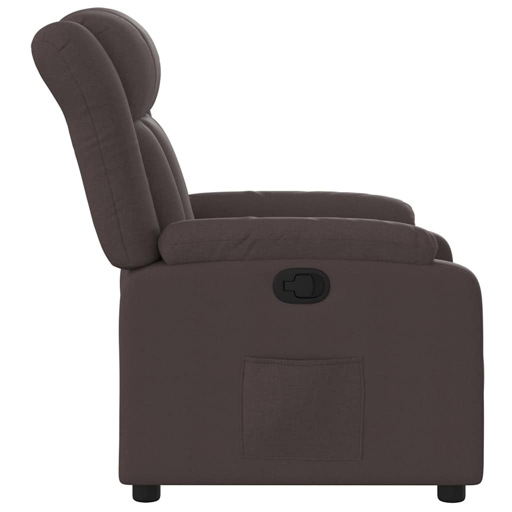 Fauteuil inclinable Marron foncé Tissu - XIOS