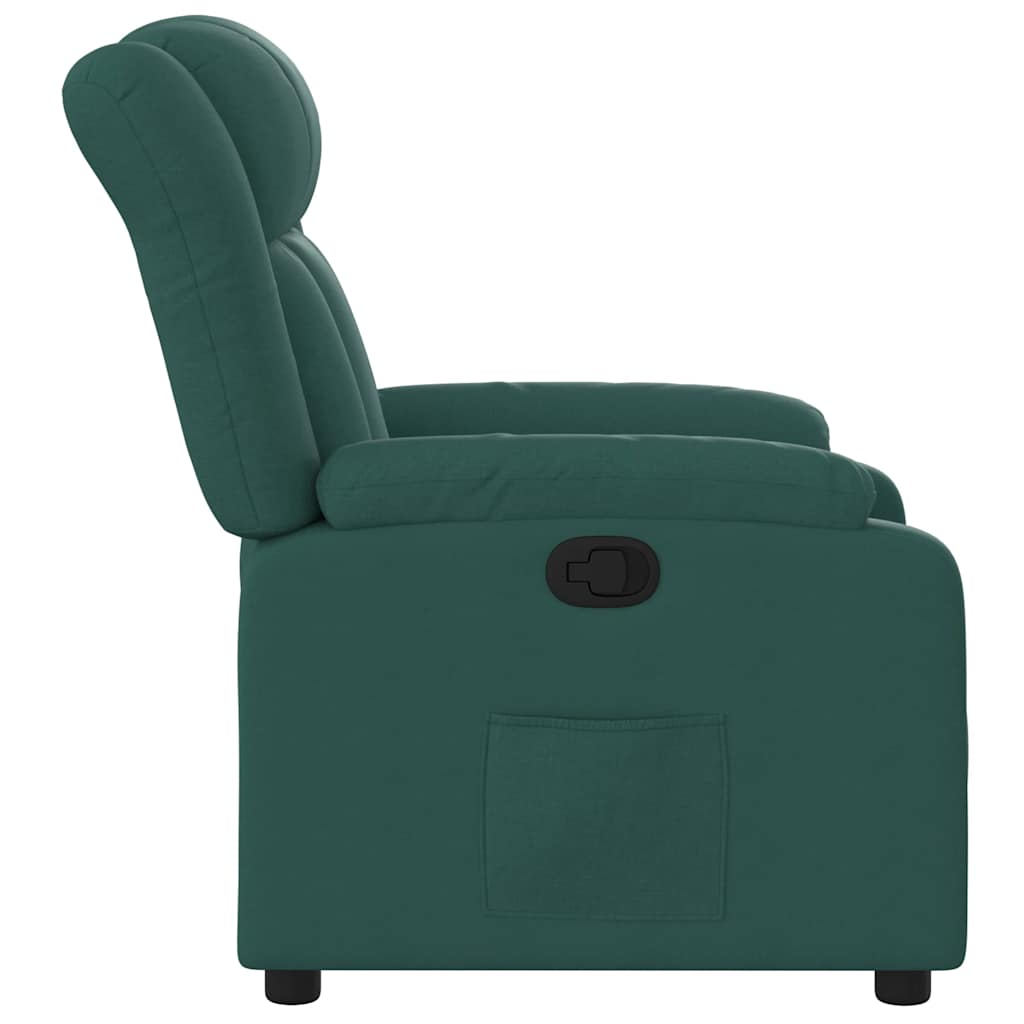 Fauteuil inclinable Vert foncé Tissu - XIOS